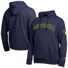 Milwaukee Brewers Champion All Star Wordmark Hoodie Navy