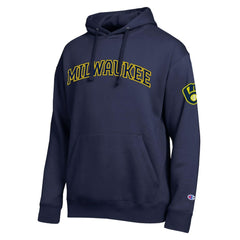 Milwaukee Brewers Champion All Star Wordmark Hoodie Navy