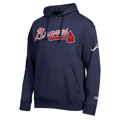 Atlanta Braves Champion All Star Wordmark Hoodie Navy
