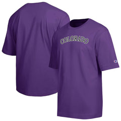 Colorado Rockies Champion All Star Chenille Wordmark T-Shirt Purple