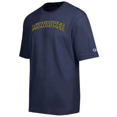 Milwaukee Brewers Champion All Star Chenille Wordmark T-Shirt Navy