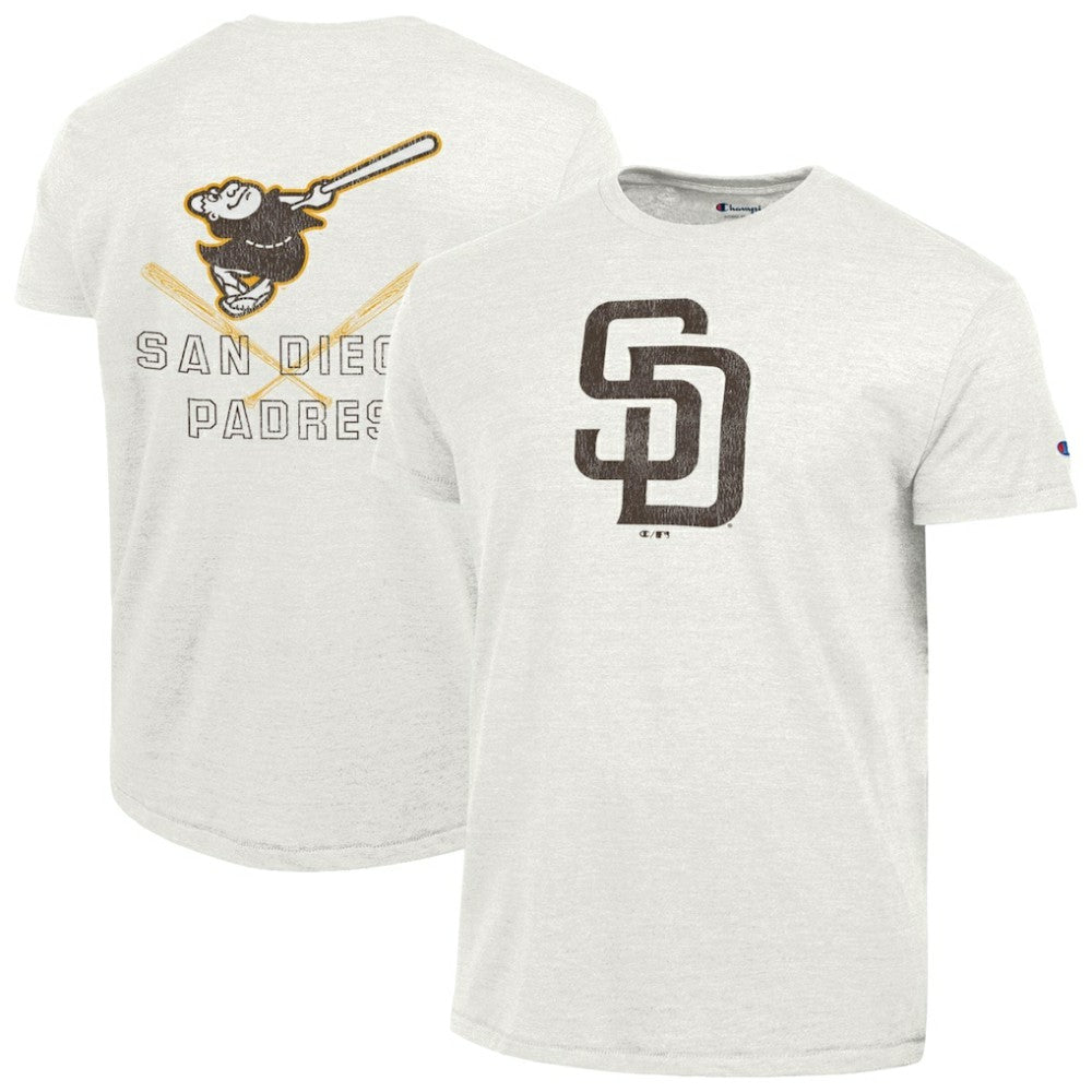 San Diego Padres Champion Tri-Blend T-Shirt Heather White