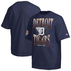 Detroit Tigers Champion Traditions Two Locations T-Shirt Navy