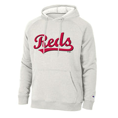 Cincinnati Reds Champion Triumph Tri-Blend Raglan Hoodie Heathered Core Ultra Light Grey