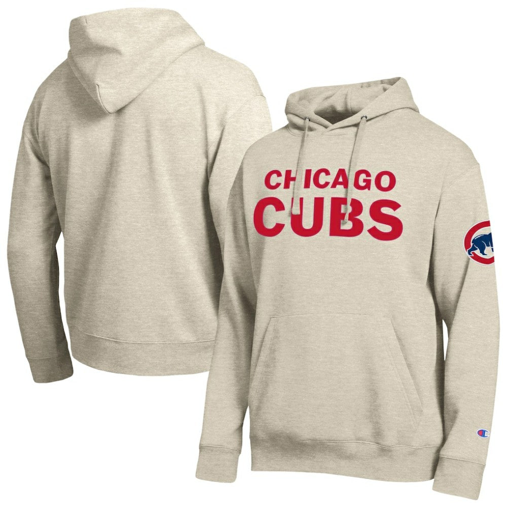 Chicago Cubs Champion All Star Chenille Patch Hoodie Oatmeal