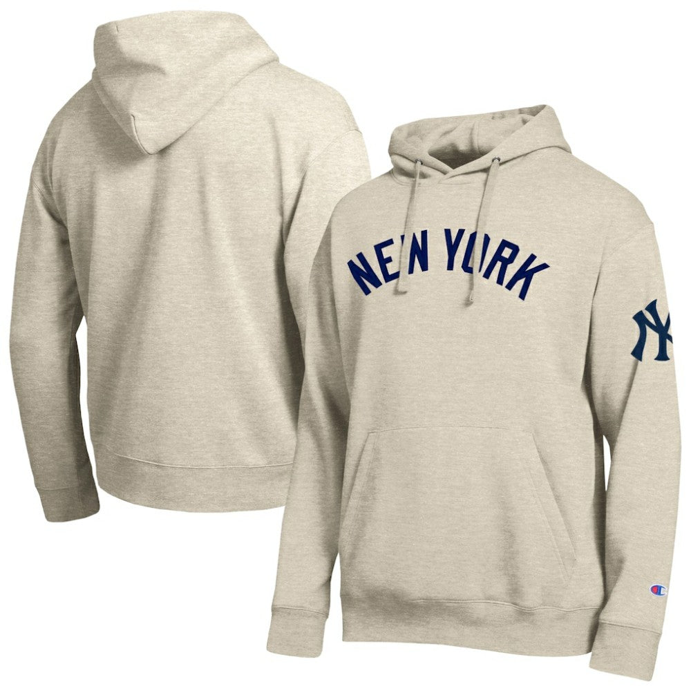 New York Yankees Champion All Star Chenille Patch Hoodie Oatmeal