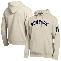 New York Yankees Champion All Star Chenille Patch Hoodie Oatmeal
