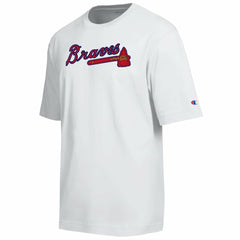 Atlanta Braves Champion All Star Arched Chenille Wordmark T-Shirt White
