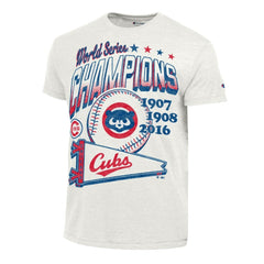 Chicago Cubs Champion Winning Tradition Cooperstown Tri-Blend T-Shirt White