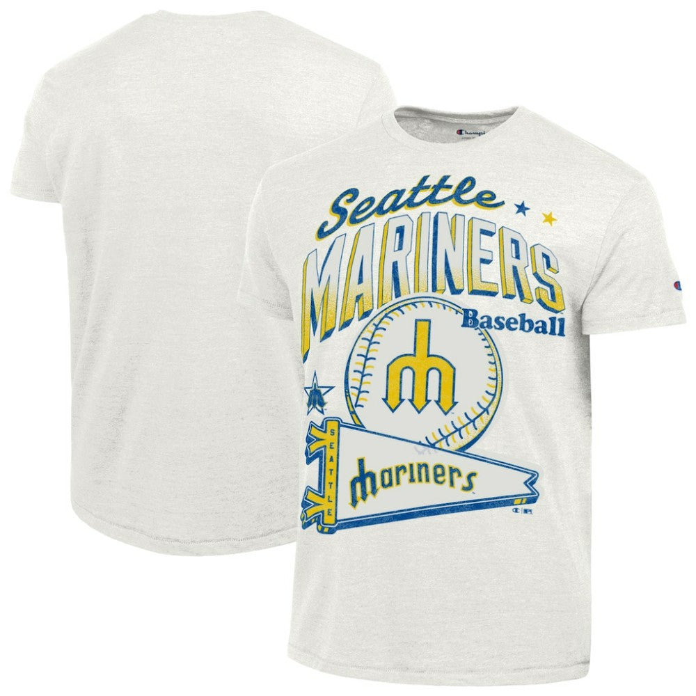 Seattle Mariners Champion Winning Tradition Cooperstown Tri-Blend T-Shirt White