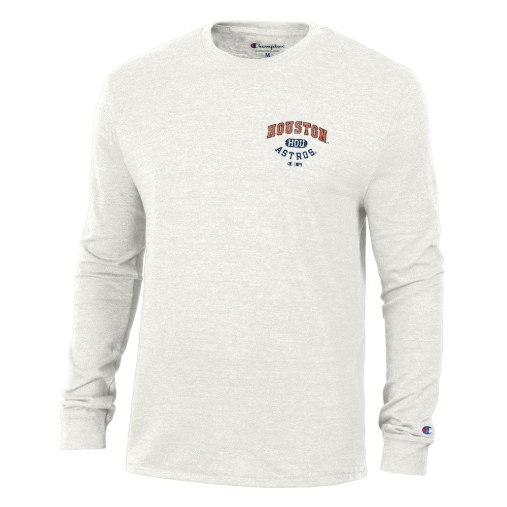 Houston Astros Champion Cooperstown Winning Tradition Tri-Blend Long Sleeve T-Shirt White