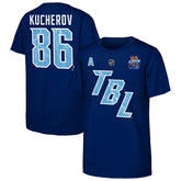 Nikita Kucherov Tampa Bay Lightning Fanatics Youth Alternate Captain 2026 Stadium Series T-Shirt Blue