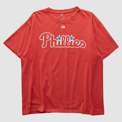 Philadelphia Phillies Majestic 2000s T-shirt Red Vintage