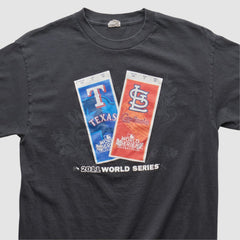 MLB World Series Alstyle 2011 T-shirt Black Vintage