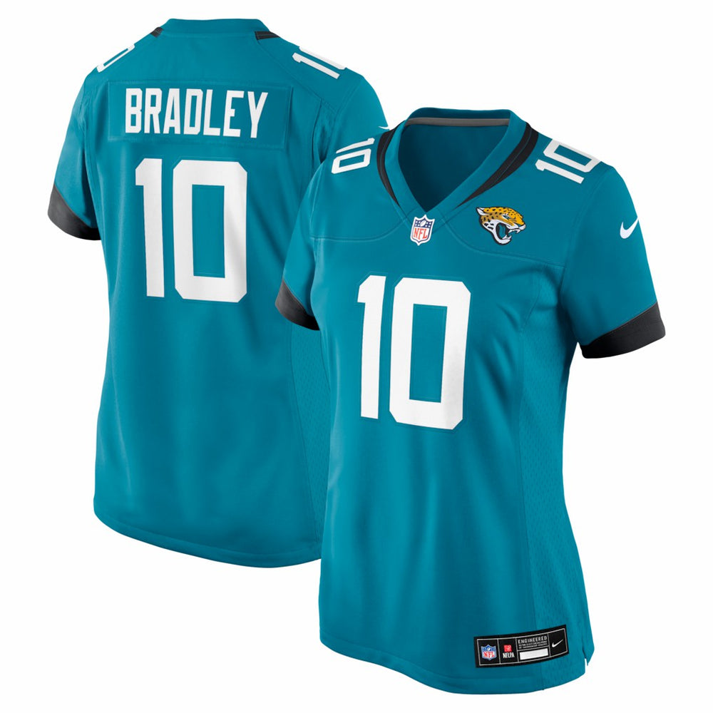 Carter Bradley Jacksonville Jaguars Women's Team Game Jersey - Teal