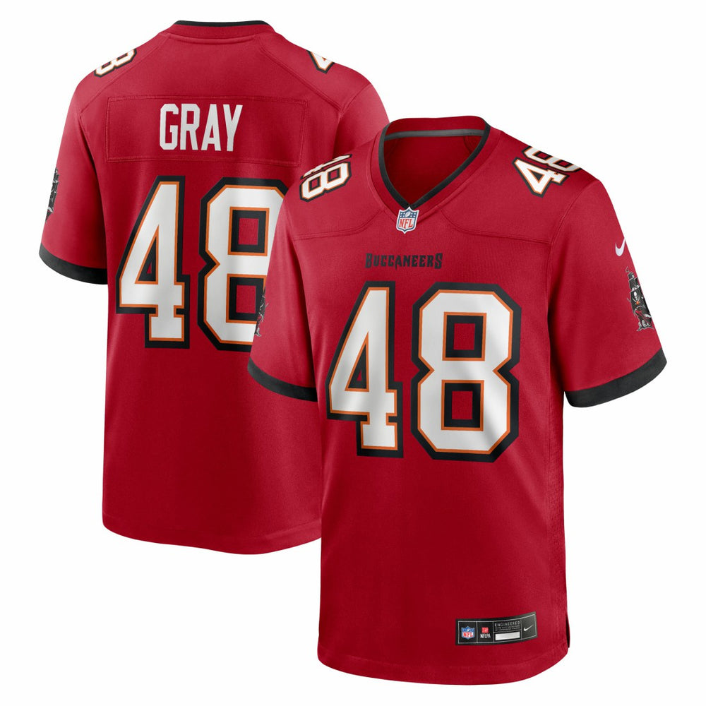 JT Gray Tampa Bay Buccaneers Team Game Jersey - Red