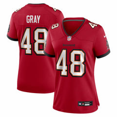 JT Gray Tampa Bay Buccaneers Women's Team Game Jersey - Red