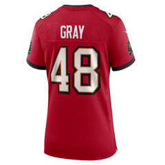 JT Gray Tampa Bay Buccaneers Women's Team Game Jersey - Red