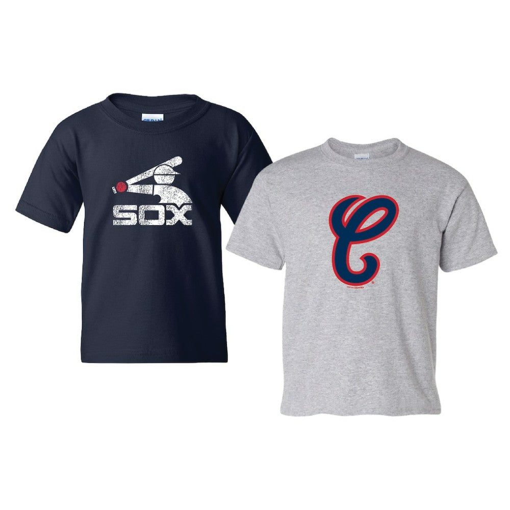 Chicago White Sox Soft as a Grape Youth Cooperstown 2-Pack T-Shirt Set Navy/Gray
