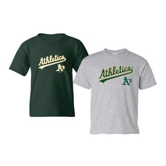 Athletics Soft as a Grape Youth 2-Pack Logo T-Shirt Set Green/Gray
