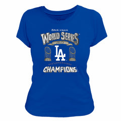 Los Angeles Dodgers Tiny Turnip Women's 2025 World Series Champions T-Shirt Royal