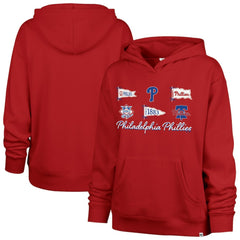 Philadelphia Phillies Women's Bow & Banners Naomi Hoodie Red | 47 brand