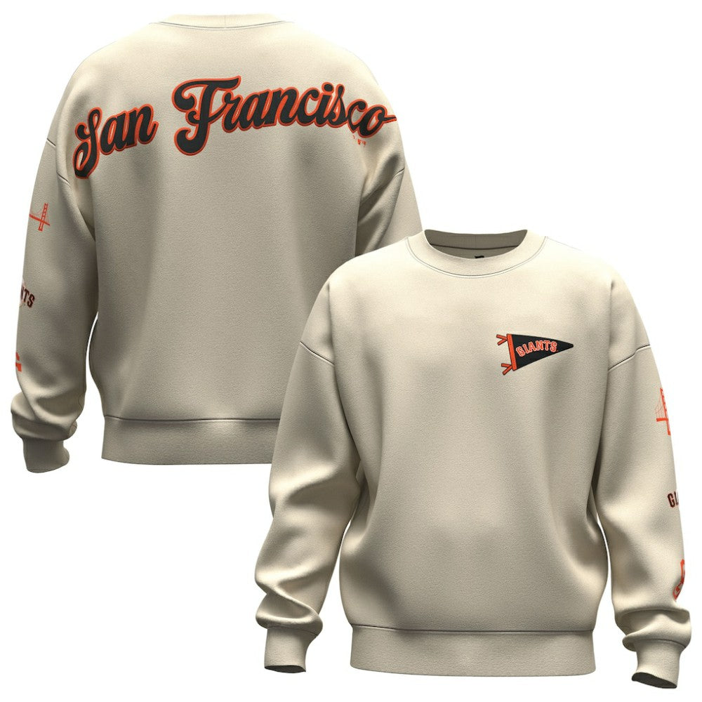 San Francisco Giants Unisex Spirit Jersey Fleece Crewneck Pennant Sweatshirt Tan