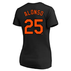 Pete Alonso Baltimore Orioles Profile Women's Plus Size Name & Number V-Neck T-Shirt Black