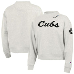 Chicago Cubs Champion Women's Triumph Tri-Blend Sweatshirt Stone
