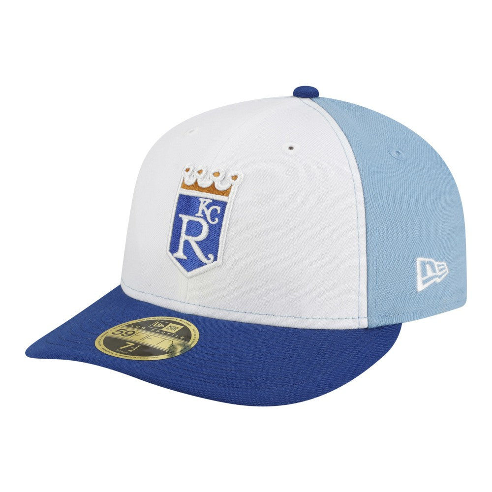 Kansas City Royals Authentic Collection On-Field Low Profile 59FIFTY Fitted Hat White/Blue | New Era