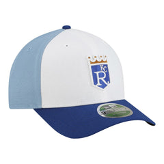 Kansas City Royals Player Replica 9FORTY M-Crown Adjustable Hat White/Light Blue | New Era