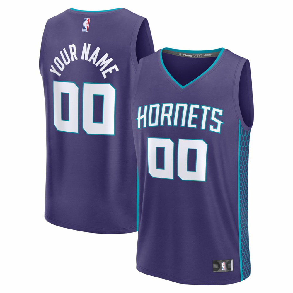 Charlotte Hornets Youth Fastbreak Custom Jersey - Statement Edition - Purple