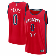Jeremiah Fears New Orleans Pelicans Fast Break Replica Player Jersey - Statement Edition - Red