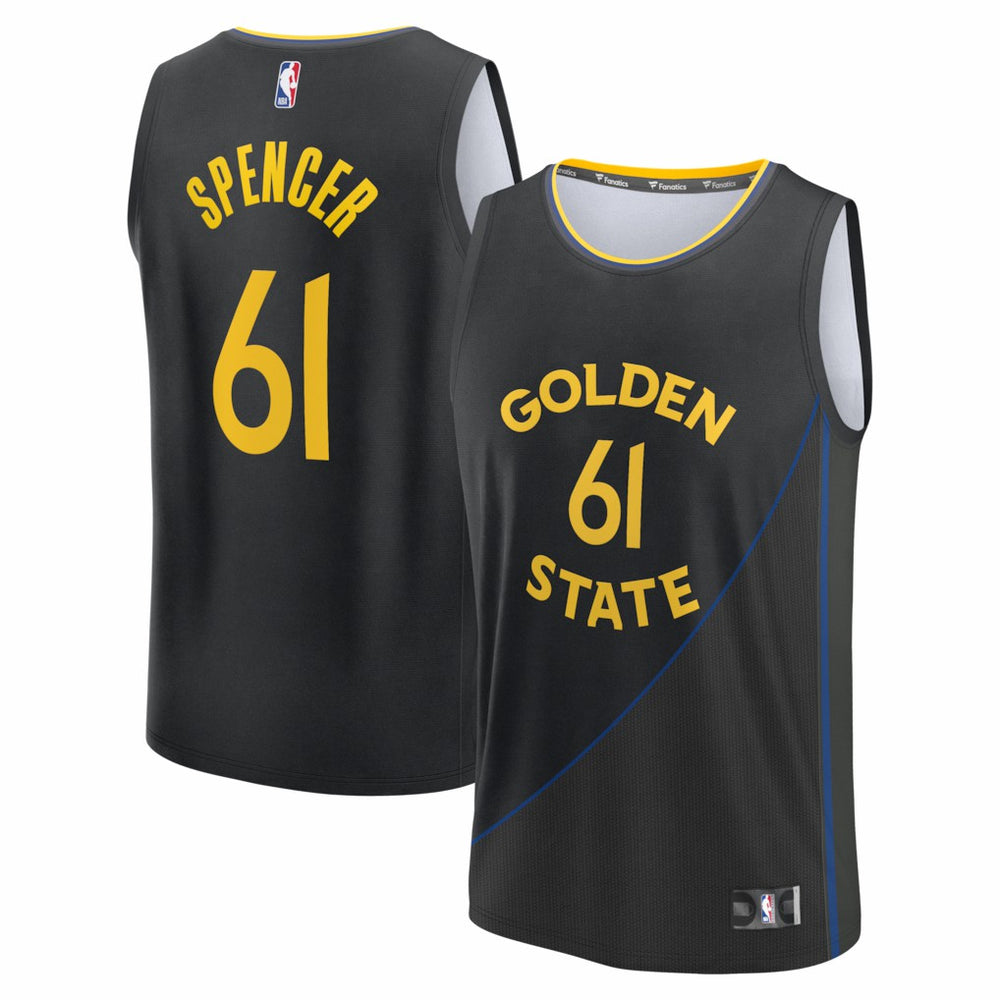 Pat Spencer Golden State Warriors Fast Break Replica Player Jersey sale - Statement Editi- Black