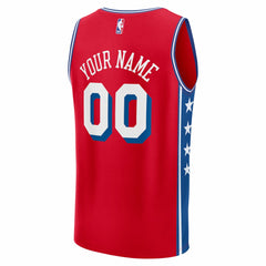 Philadelphia 76ers Fastbreak Custom Jersey - Statement Edition - Red