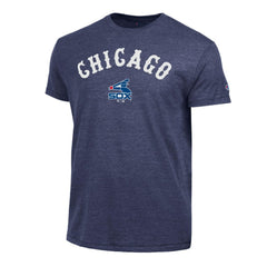 Chicago White Sox Champion Cooperstown Wordmark Lockup Tri-Blend T-Shirt Navy