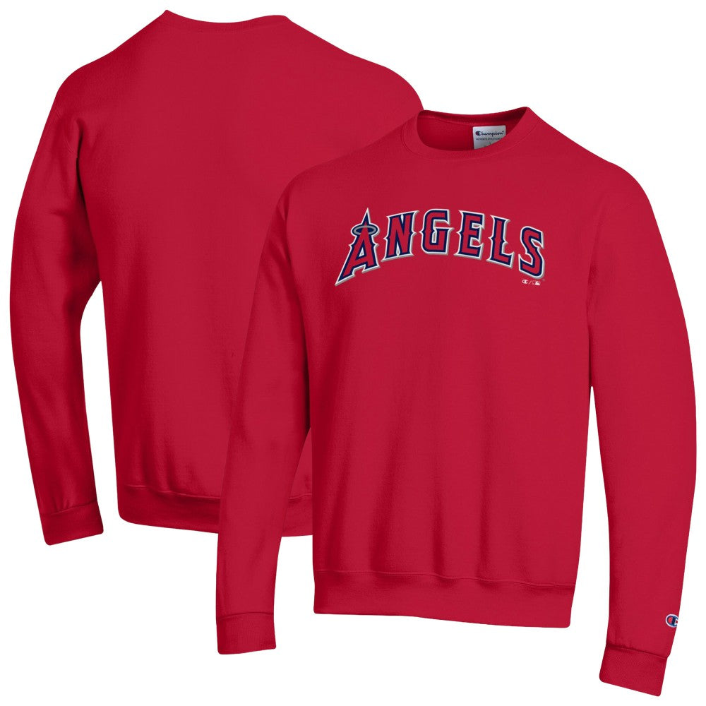 Los Angeles Angels Champion Powerblend Wordmark Sweatshirt Red