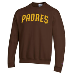 San Diego Padres Champion Powerblend Wordmark Sweatshirt Brown