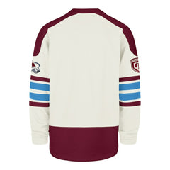 Colorado Avalanche '47 Pond Hockey Trio Eternal Lacer Sweatshirt Cream