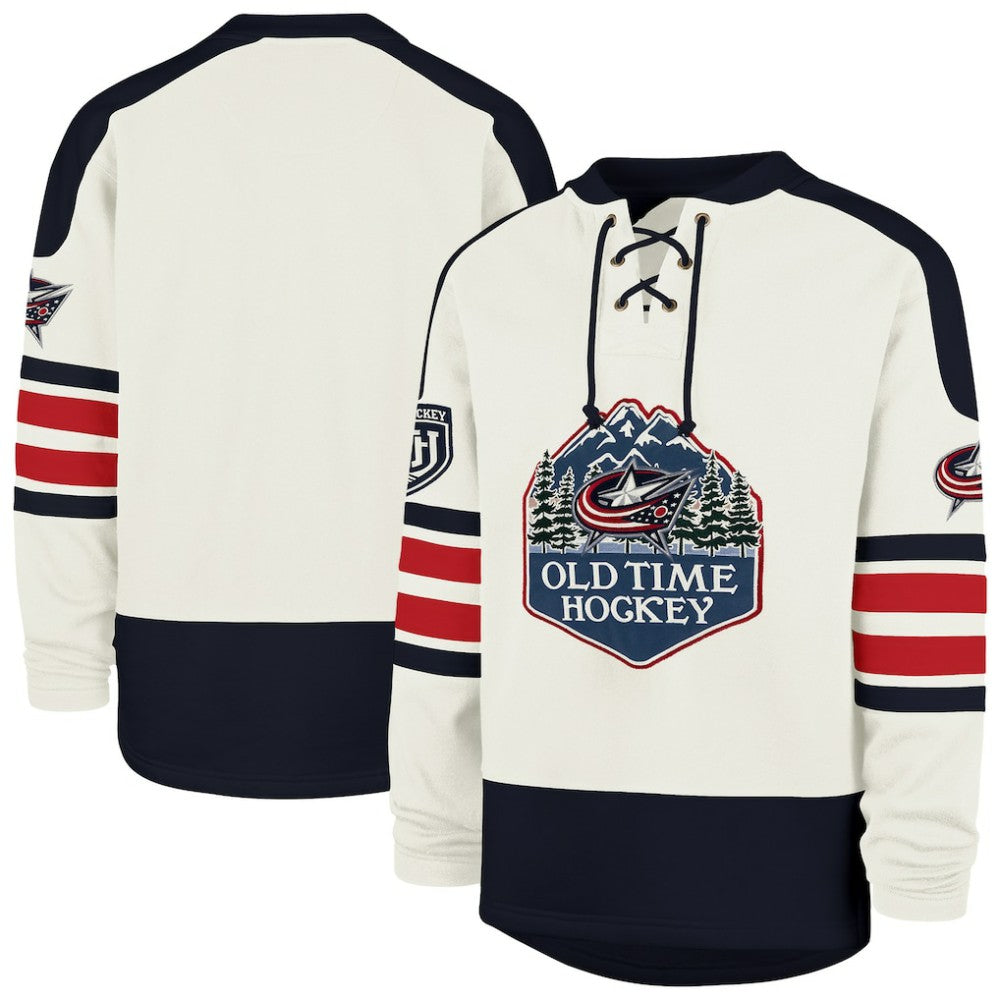 Columbus Blue Jackets '47 Pond Hockey Trio Eternal Lacer Sweatshirt Cream