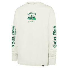 Chicago Cubs Quiet Please Foundation Long Sleeve T-Shirt Cream | 47 brand