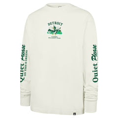 Detroit Tigers Quiet Please Foundation Long Sleeve T-Shirt Cream | 47 brand