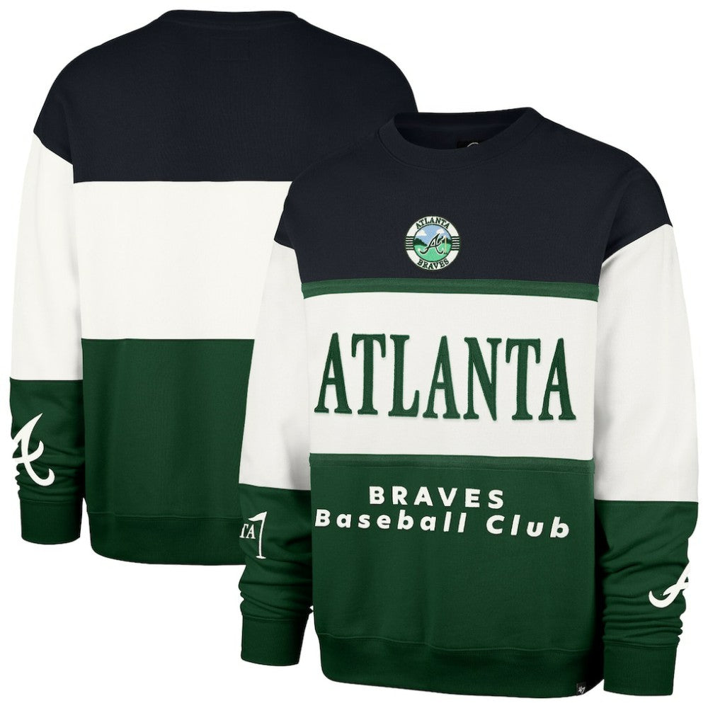 Atlanta Braves Tee Up Maximalist Fleece Sweatshirt Green | 47 brand