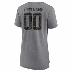 Chicago White Sox Women's Heritage Personalized Any Name & Number Tri-Blend T-Shirt Gray
