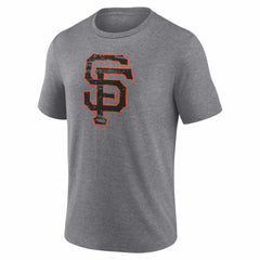 San Francisco Giants Heritage Personalized Any Name & Number Tri-Blend T-Shirt Gray