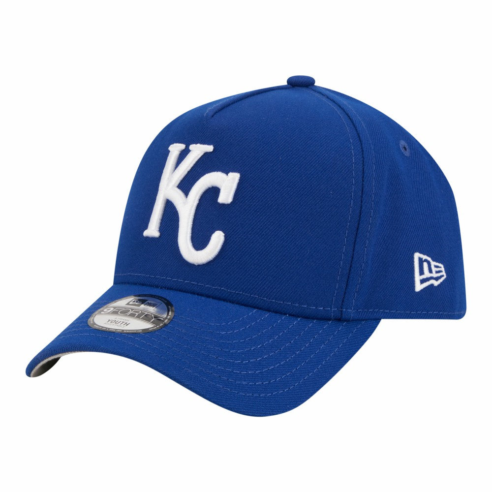 Kansas City Royals Youth 9FORTY A-Frame Adjustable Hat Royal | New Era