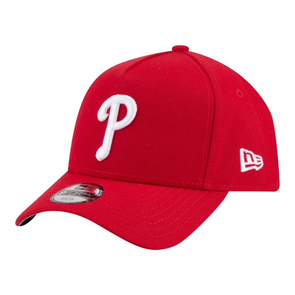 Philadelphia Phillies Youth 9FORTY A-Frame Adjustable Hat Red | New Era