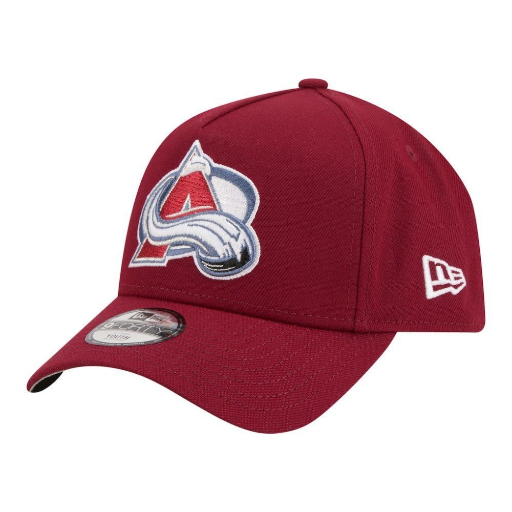 Colorado Avalanche New Era Youth 9FORTY A-Frame Adjustable Hat Burgundy
