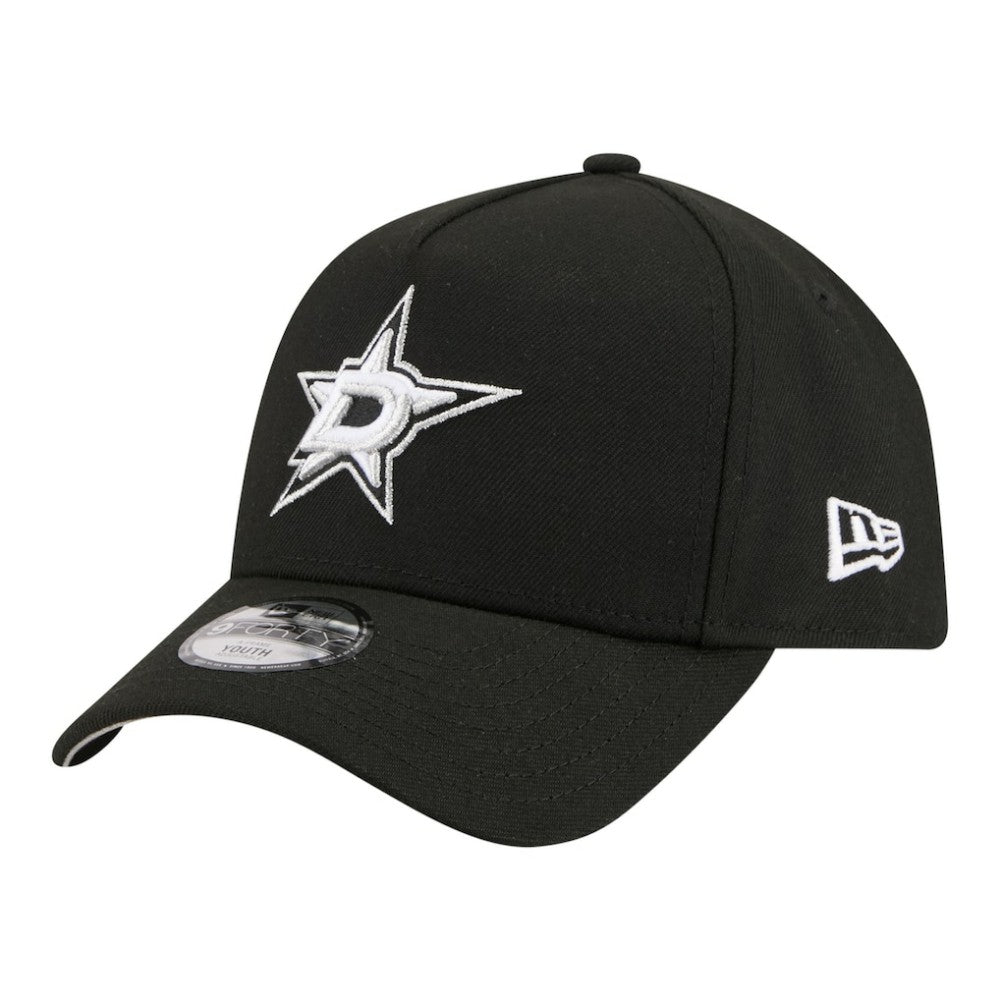 Dallas Stars New Era Youth 9FORTY A-Frame Adjustable Hat Black