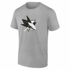 San Jose Sharks Big & Tall Personalized Name & Number Monochrome T-Shirt Gray